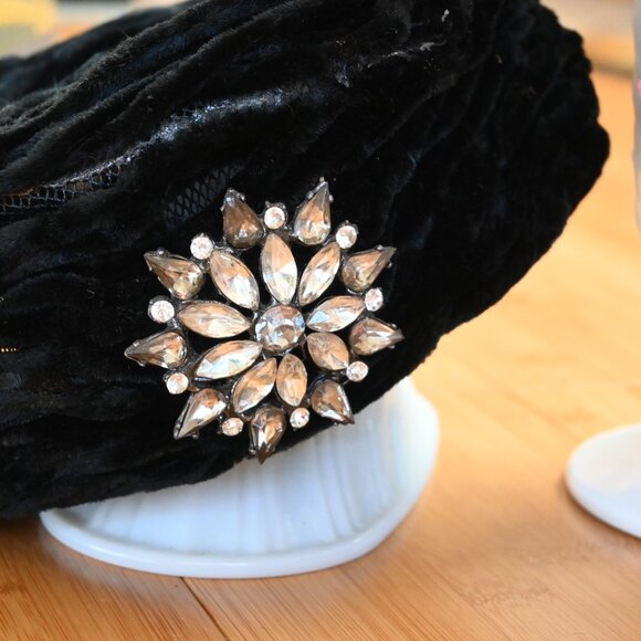 VTG 40s 50s Ladies Hats Lot of 2 Women's Fascinator Evelyn Varon MCM Mad Men - Picture 7 of 10